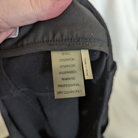 Calvin Klein black boot cut straight leg comuter pants - Picture 3 of 10